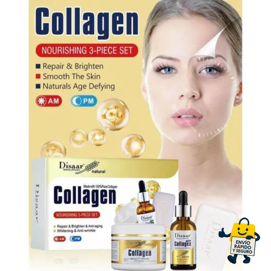 CollagenLift™ – ✨ Suero, Crema y Jabón para una Piel Firme y Rejuvenecida