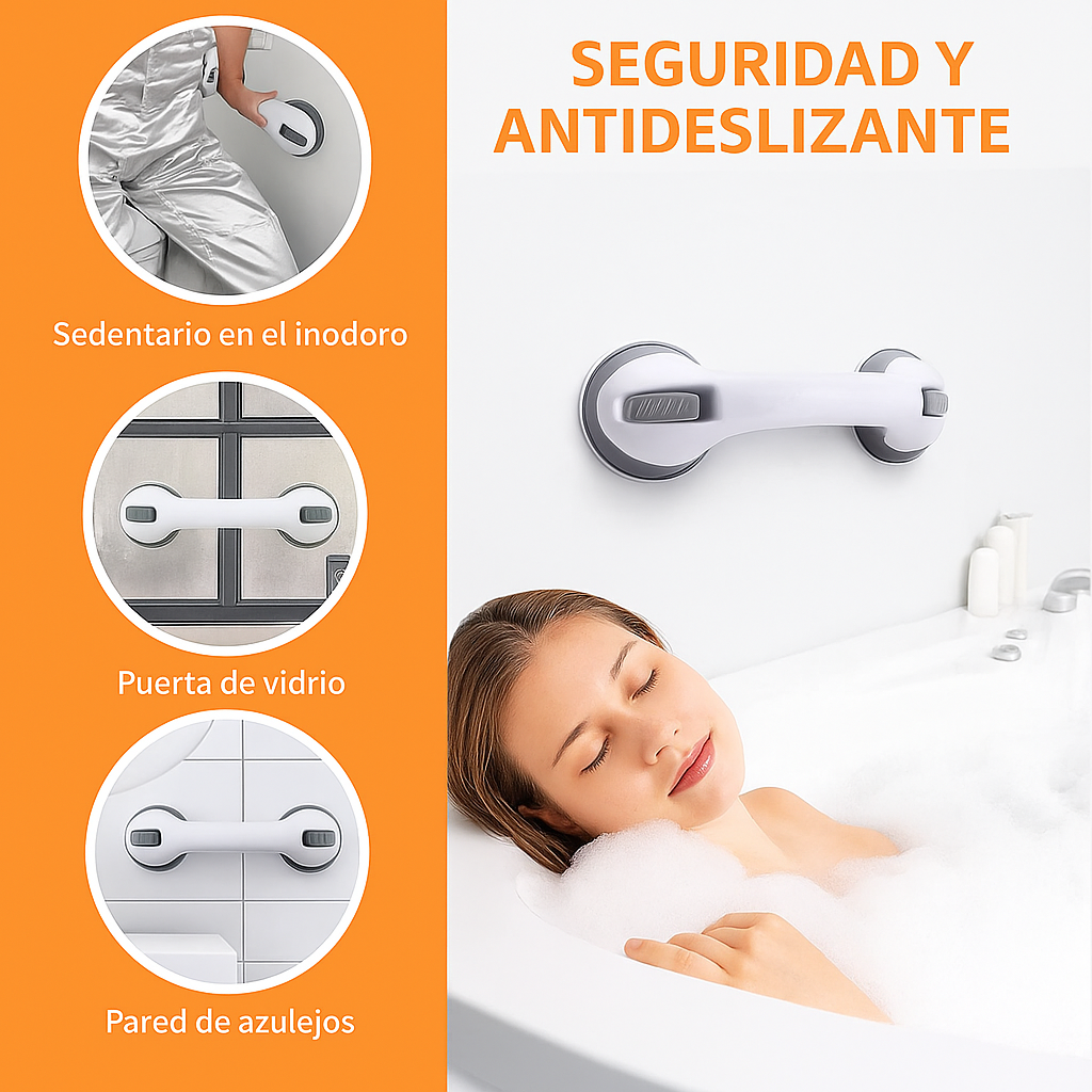 GripSafe – Manilla de Seguridad con Ventosas para Baño