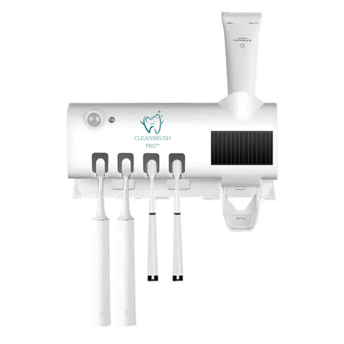 CleanBrush Pro™ - Soporte UV para Cepillos + Dispensador Automático
