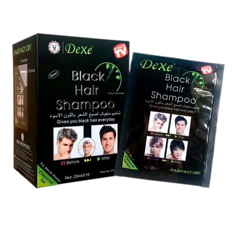 Shampoo Negro Dexe x10: ¡Cubre Canas y Renueva Tu Look